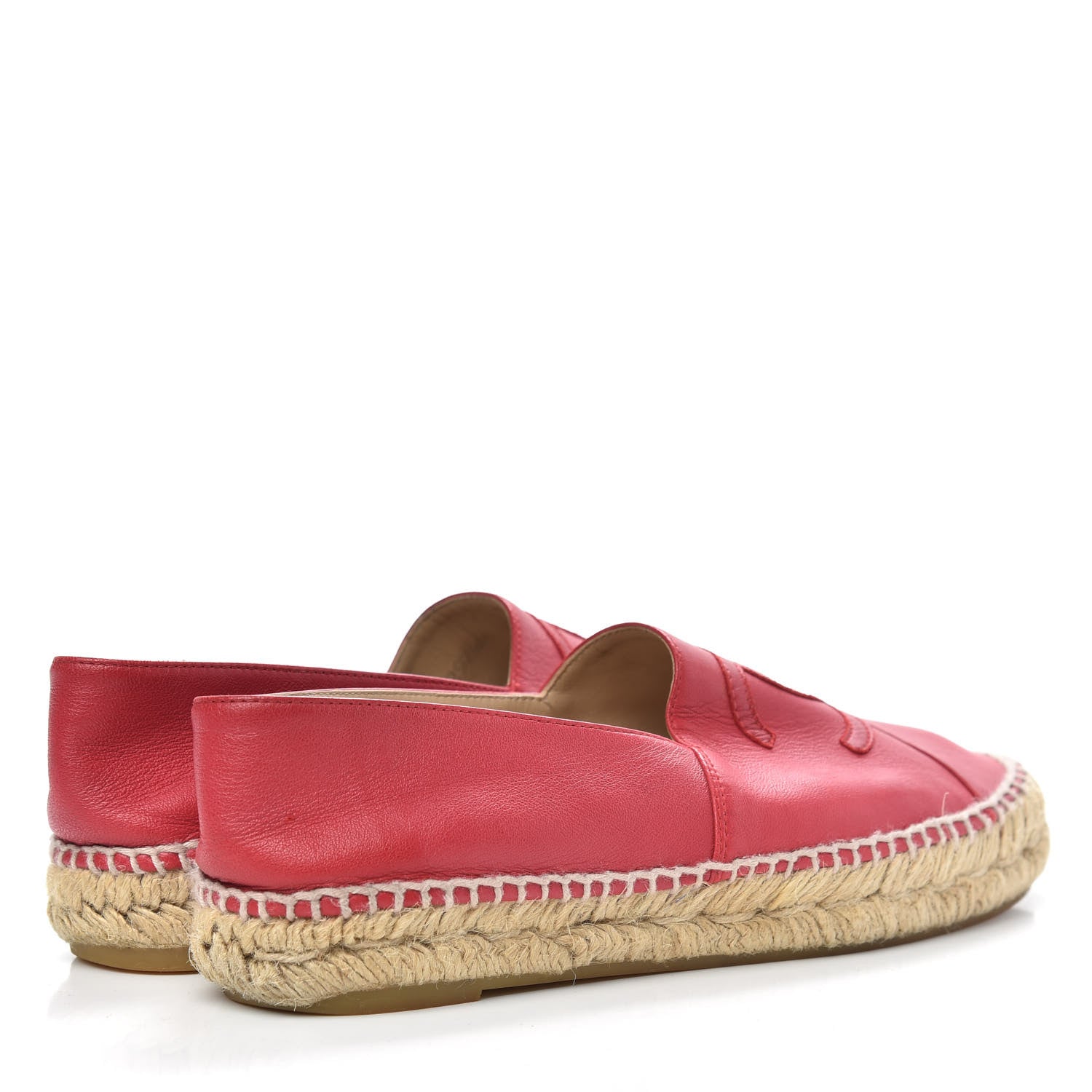 Chanel Lambskin CC Espadrilles 37 Red 5 of 11