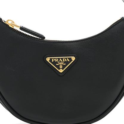 Prada Soft Calfskin Mini Arque Shoulder Bag Black 8 of 11