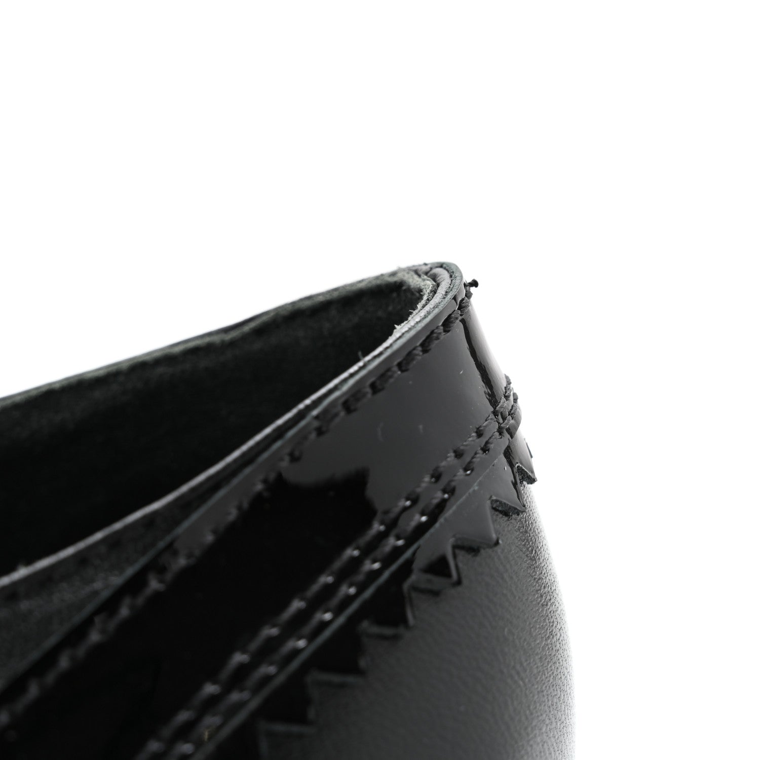 Chanel Lambskin Patent Calfskin CC Brogue Lace Up Oxfords 37 Black 10 of 11