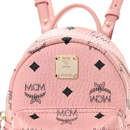 MCM Visetos Side Stud X-Mini Stark Backpack Soft Pink 8 of 11