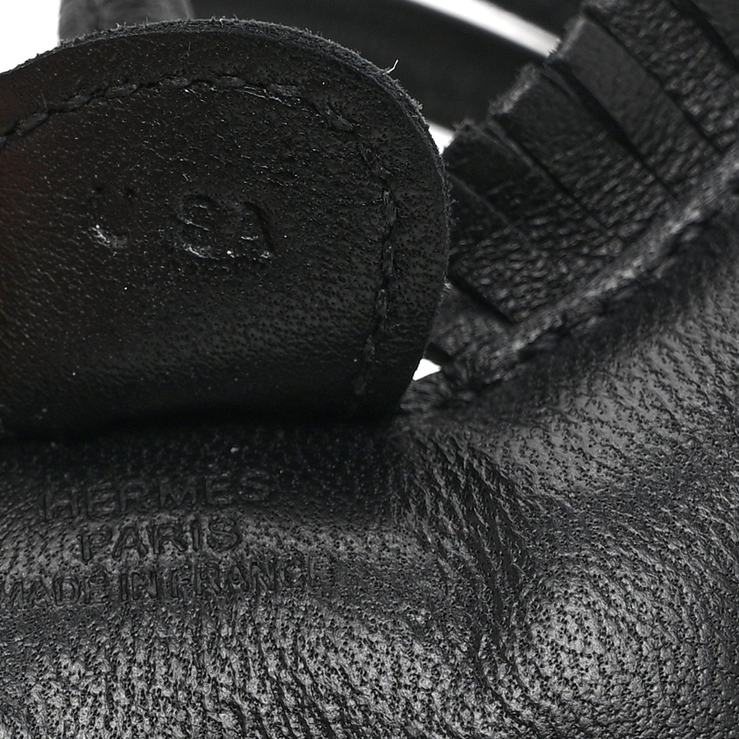 Hermes Milo Lambskin Grigri Rodeo Horse Bag Charm PM So Black 3 of 3