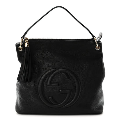 Gucci Pebbled Calfskin Large Soho Hobo Black Black 1 of 10