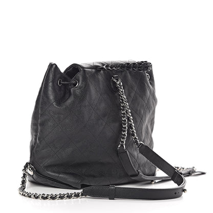 Chanel Grained Calfskin Stitched Braided With Style Backpack Black 3 of 10