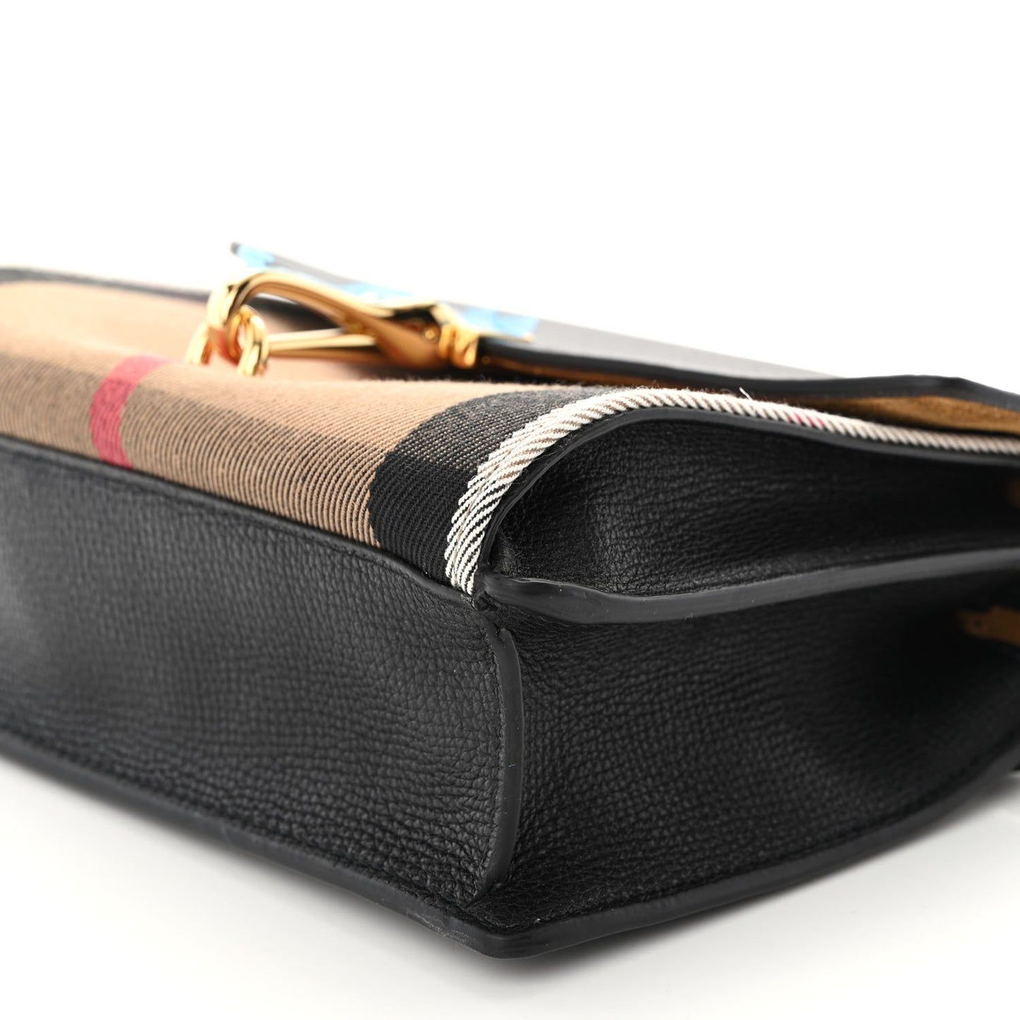 Derby Calfskin House Check Baby Macken Crossbody Bag Black