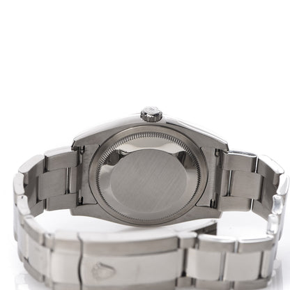 Rolex Stainless Steel 18K White Gold Diamond 36mm Oyster Perpetual Datejust Watch Silver 116234 5 of 7