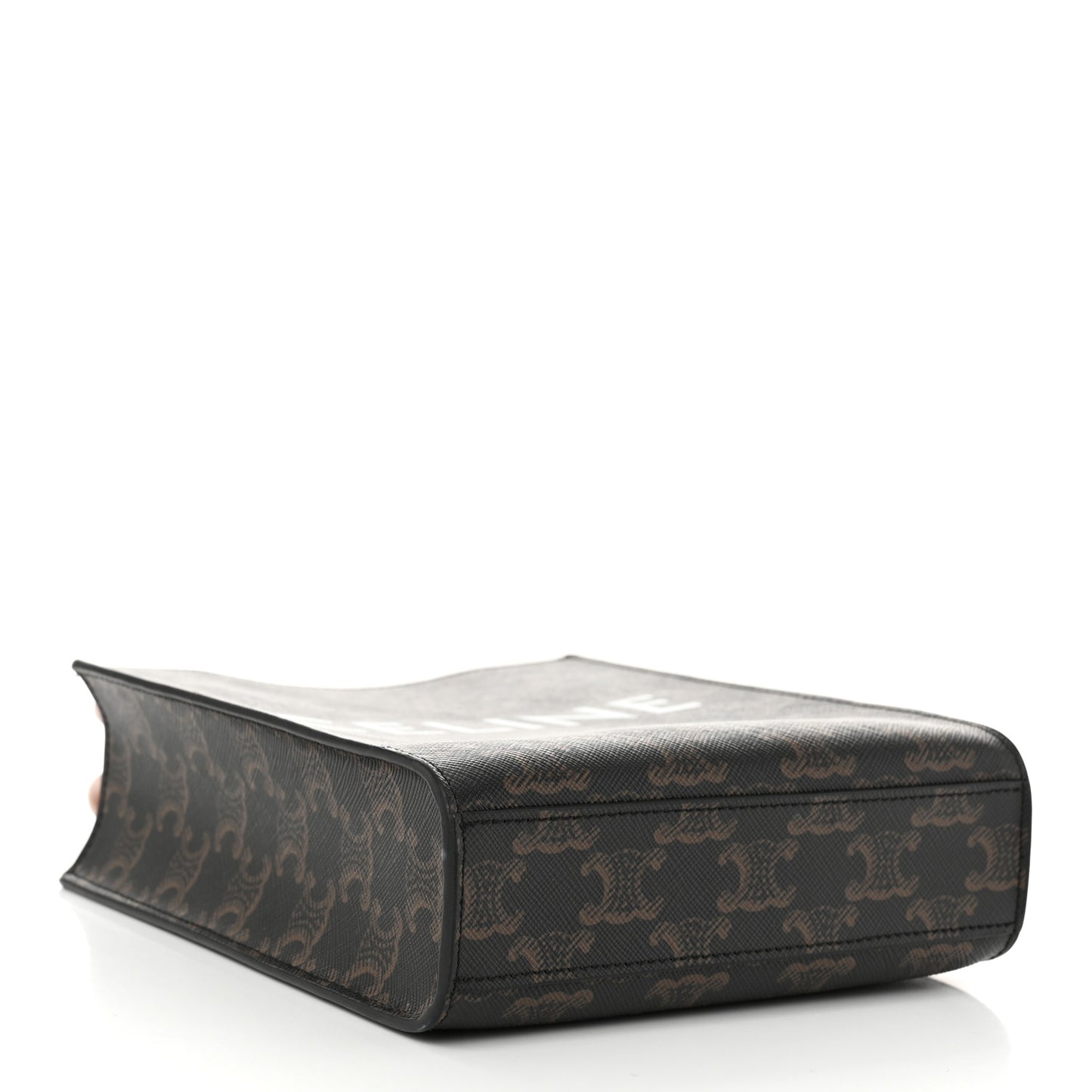 Triomphe Canvas Calfskin Mini Vertical Cabas Tan