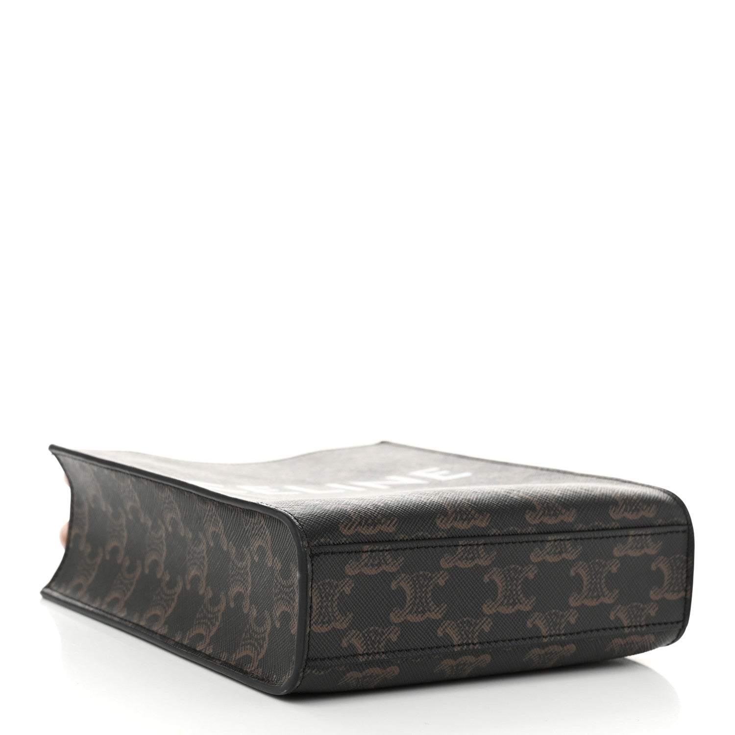 Celine Triomphe Canvas Calfskin Mini Vertical Cabas Tan 4 of 10