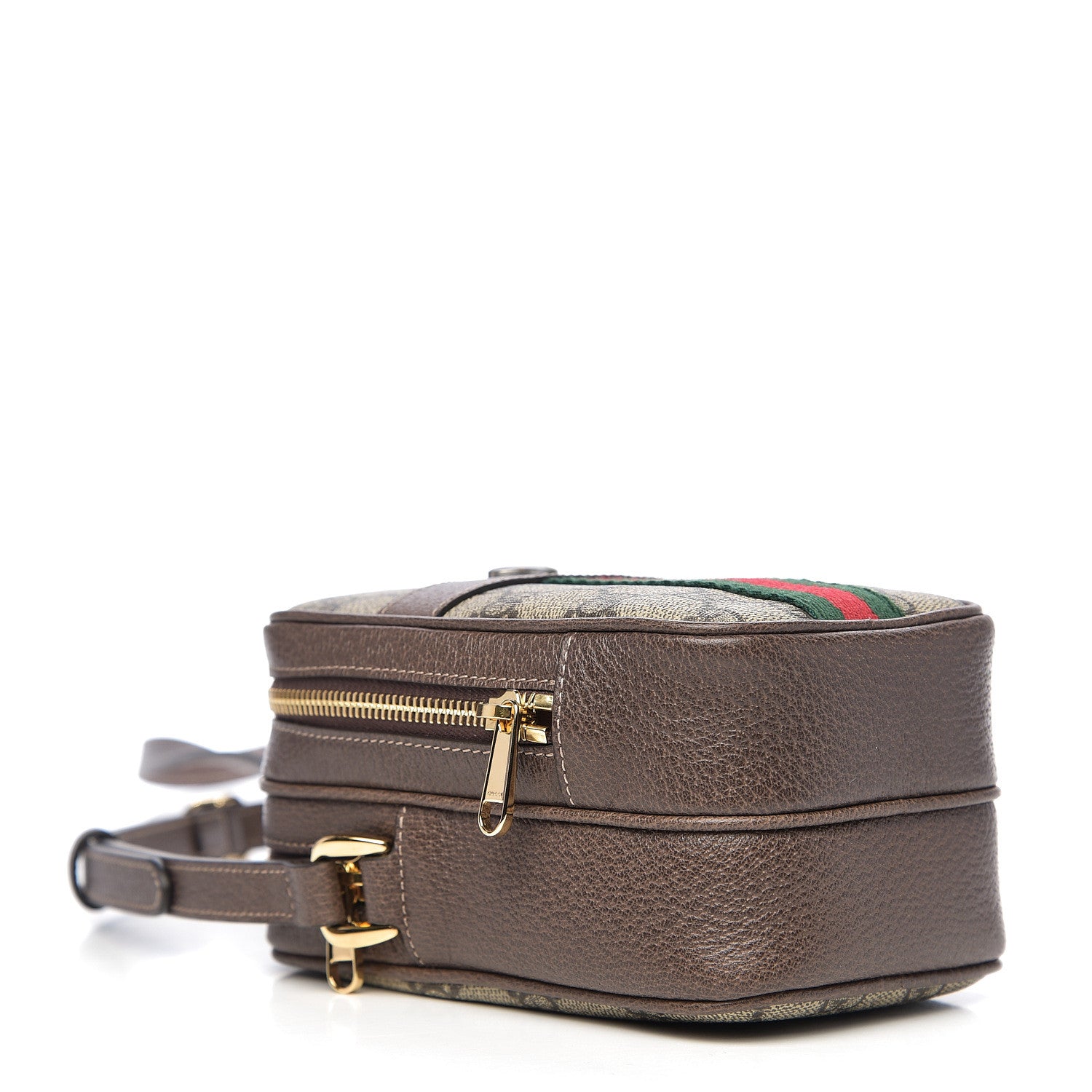 Gucci GG Supreme Monogram Web Mini Ophidia Double Zip Crossbody Bag Beige New Acero 3 of 10