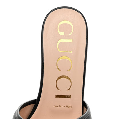 Gucci Nappa Matelasse GG Marmont Flat Slide Sandals 40 Black 7 of 9