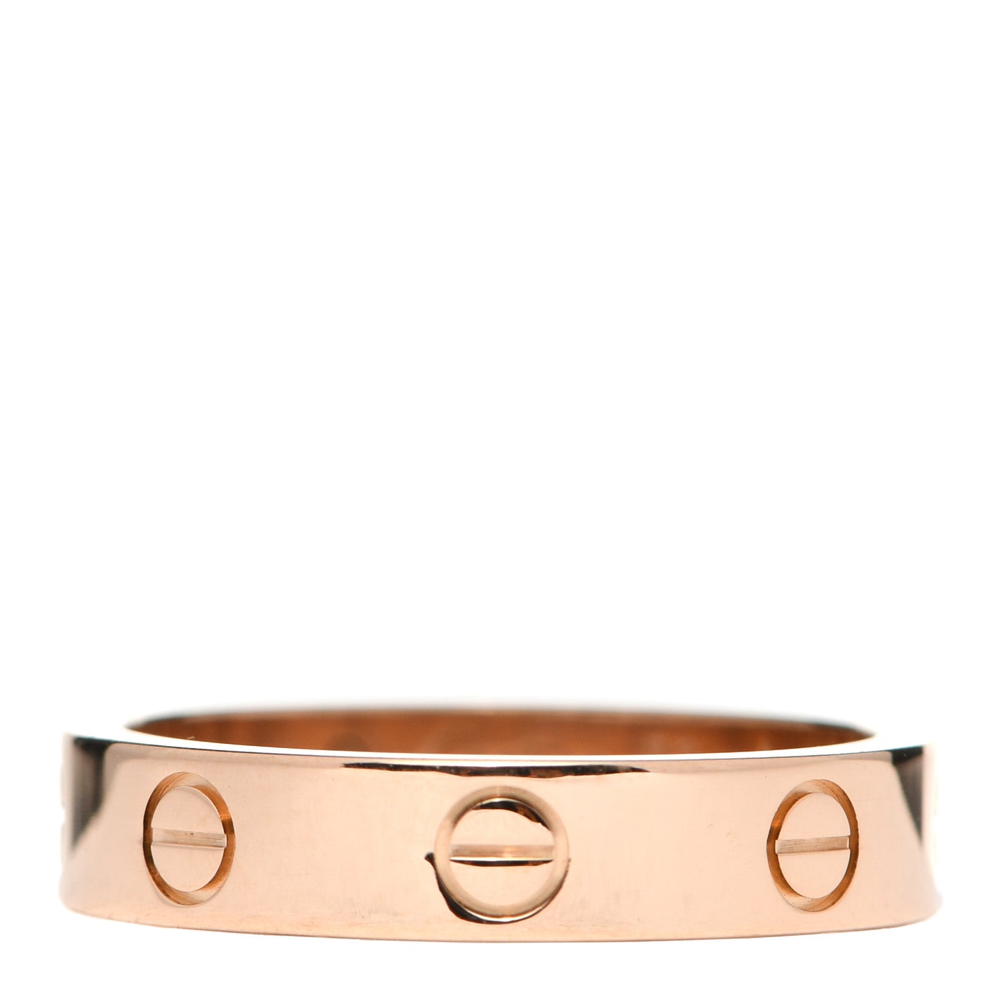 18K Pink Gold Diamond 4mm LOVE Wedding Band Ring 52 6