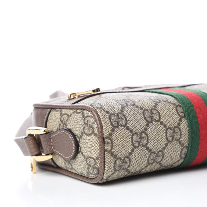 Gucci GG Supreme Monogram Web Mini Ophidia Shoulder Bag Brown 8 of 10
