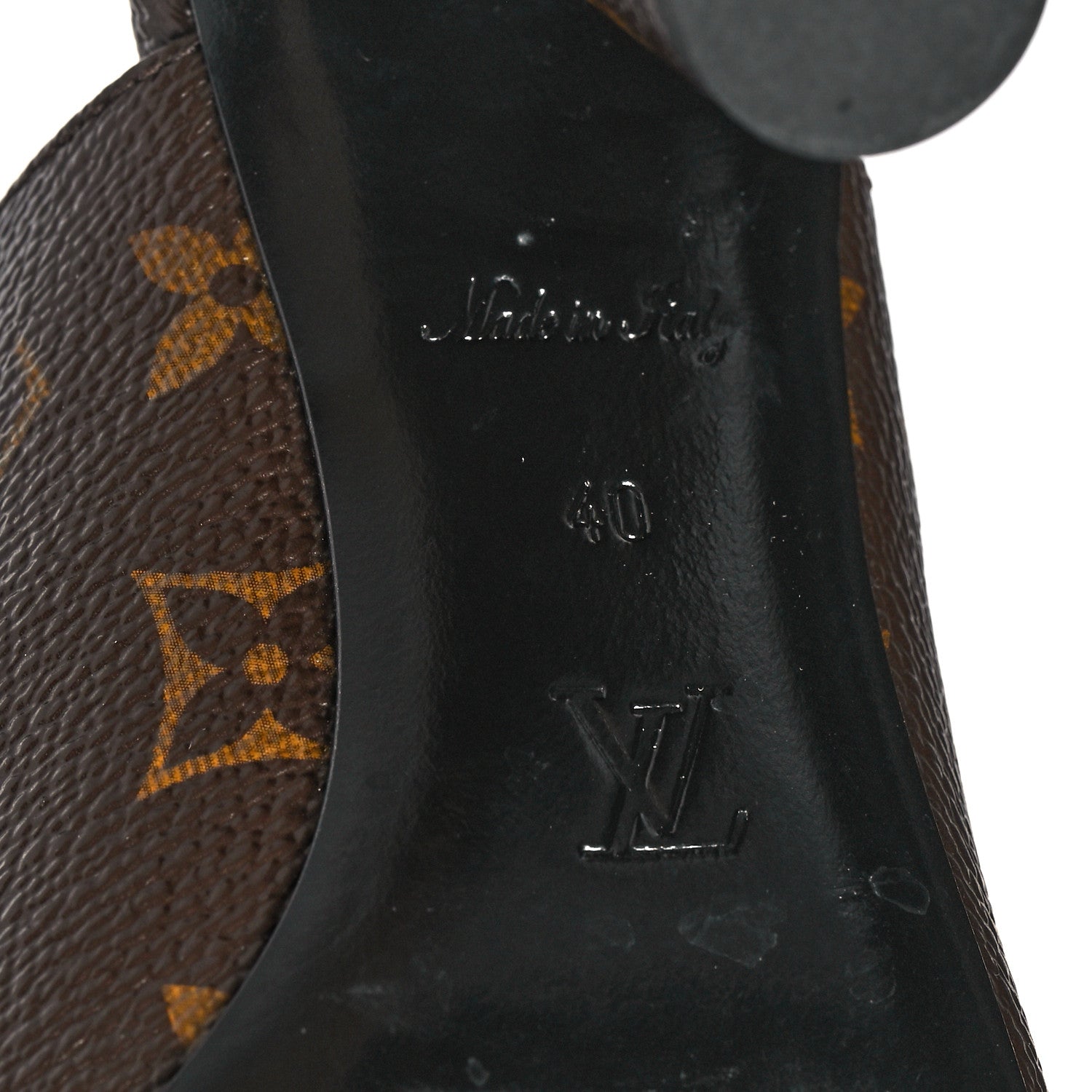 Louis Vuitton Patent Monogram Indiana Mule 40 Cacao Brown 7 of 9