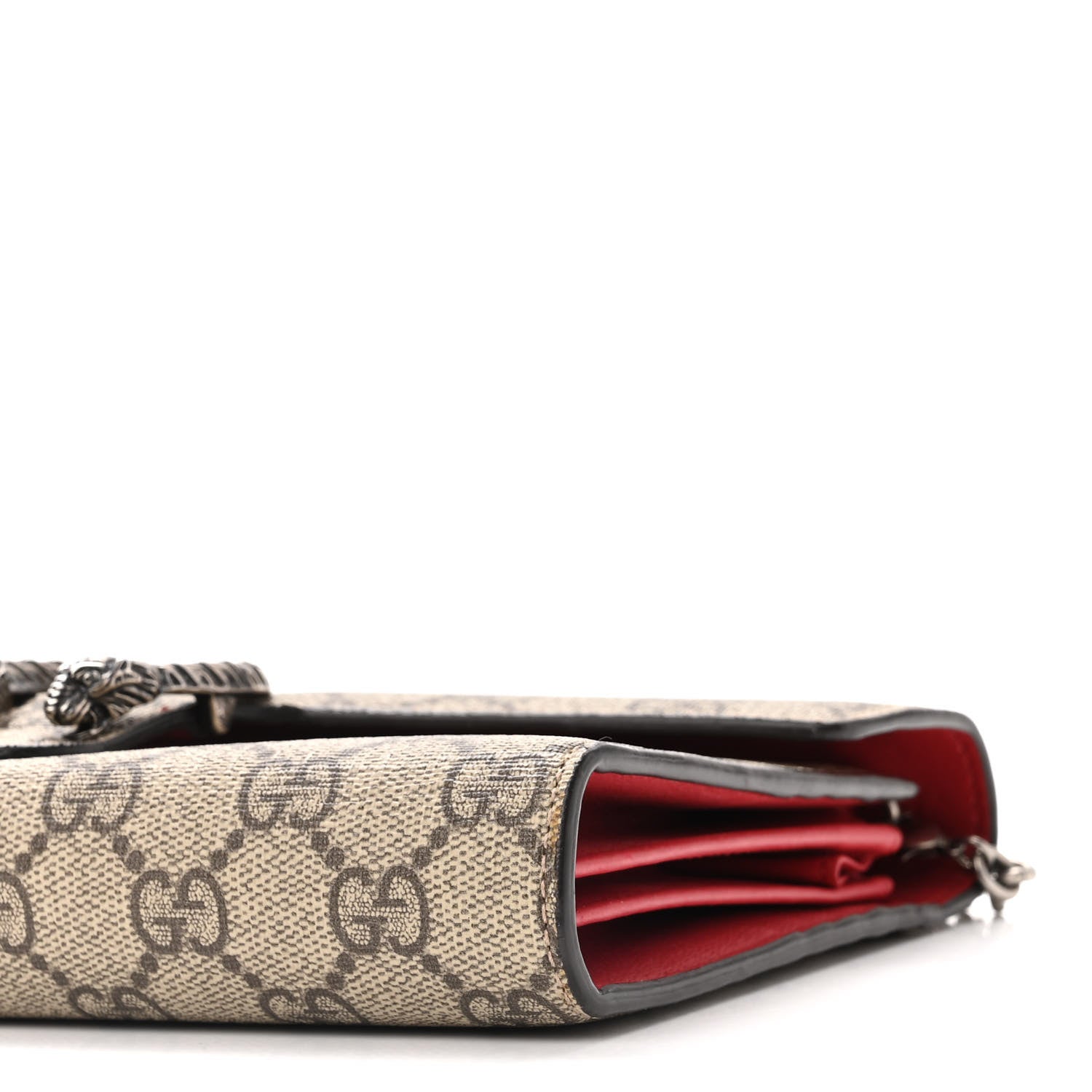 Gucci GG Supreme Monogram Mini Dionysus Chain Wallet Beige Vulcanic Red 10 of 10