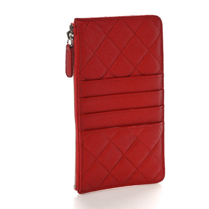Chanel Caviar Quilted Classic iPhone Pouch Red 4 of 9