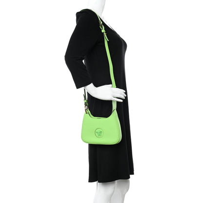 Versace Calfskin La Medusa Small Hobo Crossbody Green 2 of 9