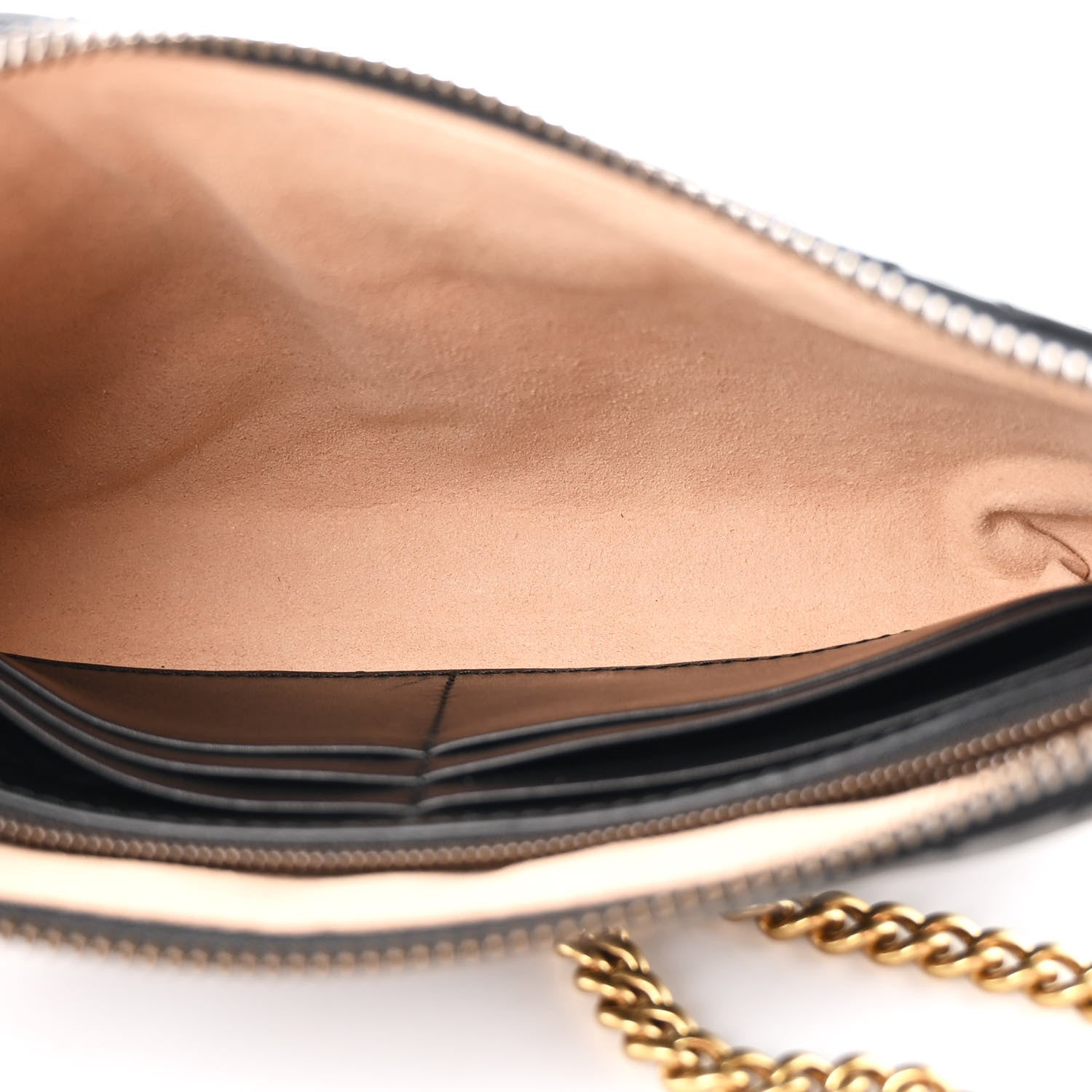 Gucci Calfskin Matelasse Mini GG Marmont Chain Bag Black 5 of 10
