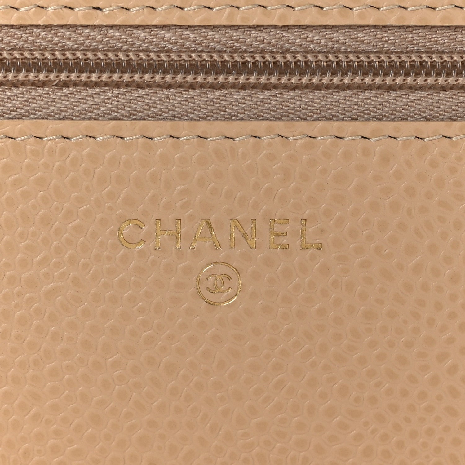 Chanel Caviar Quilted Wallet On Chain WOC Beige 6 of 11