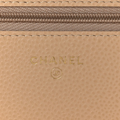 Chanel Caviar Quilted Wallet On Chain WOC Beige 6 of 11