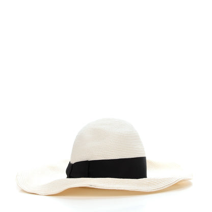 Gucci Straw Wide Brim Hat M Black Natural 4 of 7