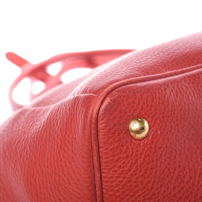 Prada Vitello Daino Tote Rosso 12 of 19