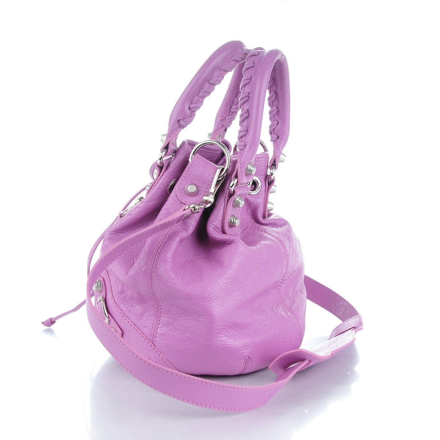 Balenciaga Agneau Giant 12 Silver Hardware Mini Pompon Rose Berlingot 3 of 7