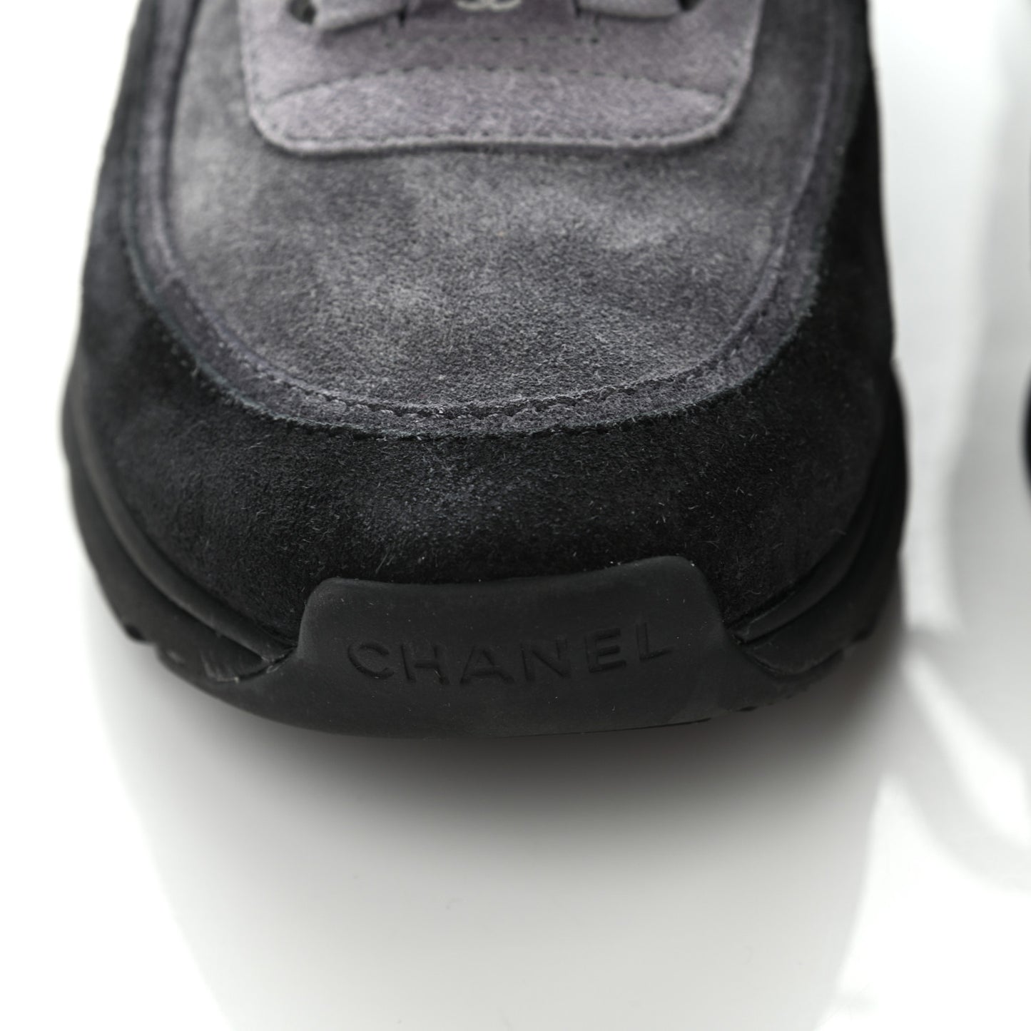 Suede Calfskin CC Sneakers 37 Black