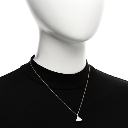 Bulgari 18K Rose Gold Diamond Mother of Pearl Small Divas' Dream Pendant Necklace 2 of 4