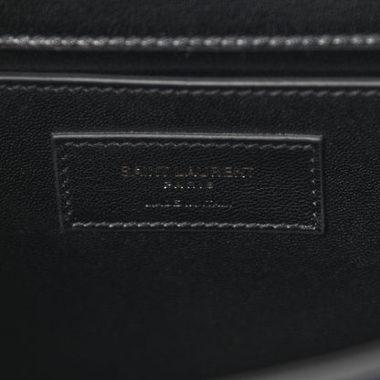 Saint Laurent Suede Small Monogram Stone Studded Kate Satchel Black Turquoise Coral 6 of 11