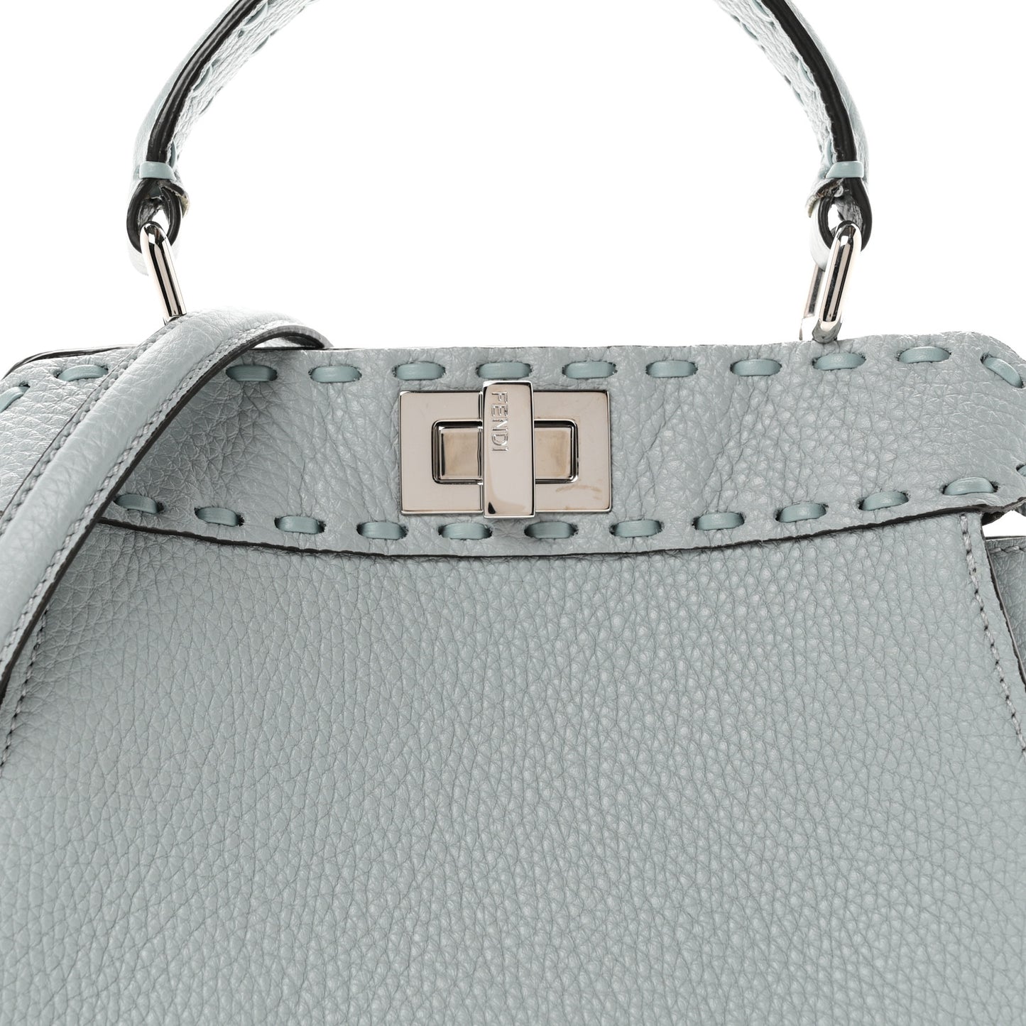 Cuoio Roma Sellerissima Nappa Sintetica Tape Stitch Mini Peekaboo Iconic Satchel Anice
