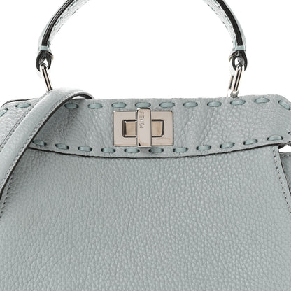 Fendi Cuoio Roma Sellerissima Nappa Sintetica Tape Stitch Mini Peekaboo Iconic Satchel Anice 8 of 10