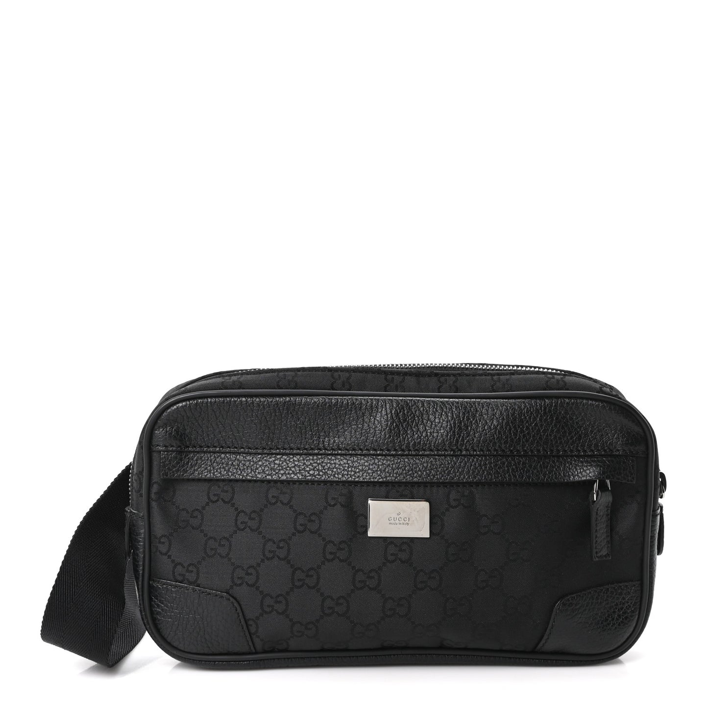 Nylon Monogram Belt Bag Black