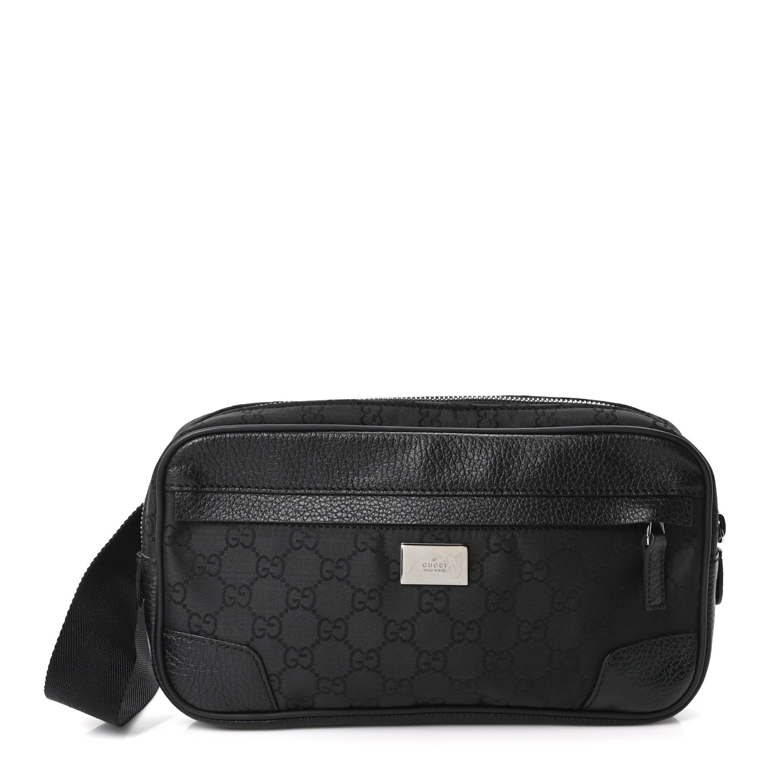 Gucci Nylon Monogram Belt Bag Black 1 of 9