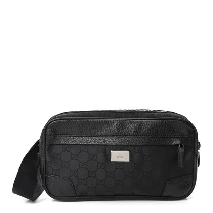 Gucci Nylon Monogram Belt Bag Black 1 of 9