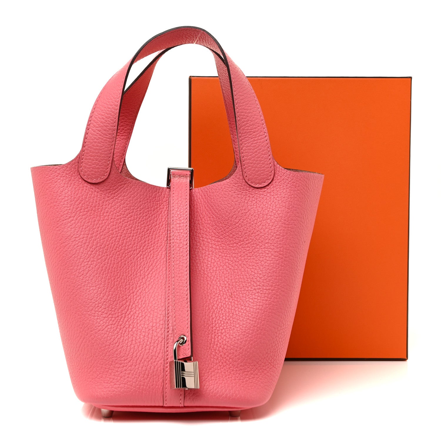 Hermes Taurillon Clemence Picotin Lock 18 PM Rose Lipstick 10 of 10