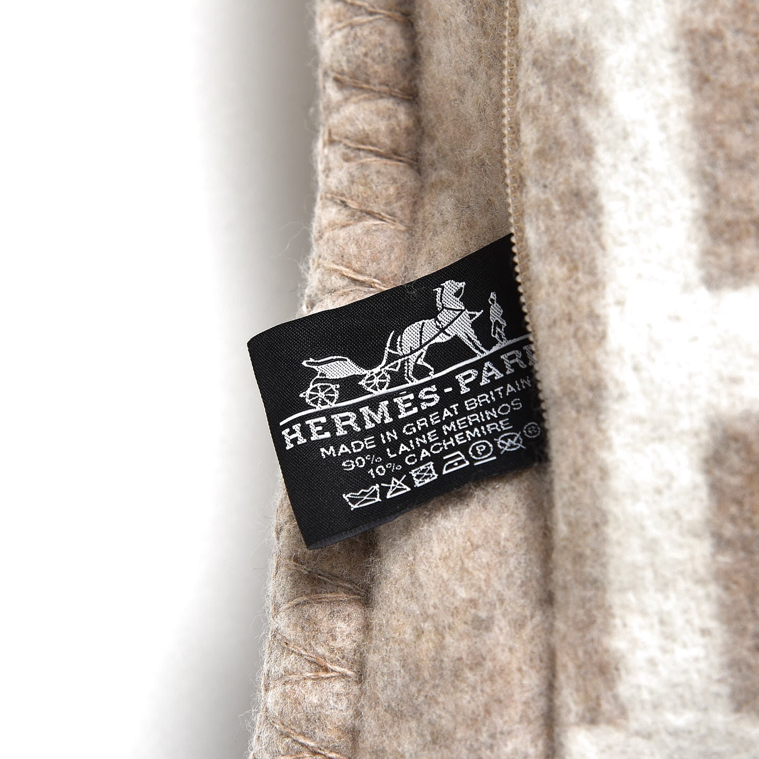 Hermes Wool Cashmere Avalon III Pillow PM Coco Camomille 4 of 5