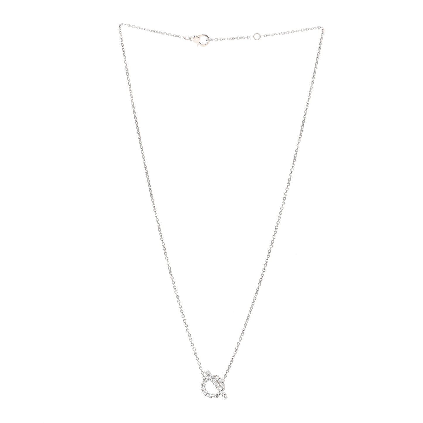 18K White Gold Diamond Finesse Pendant Necklace