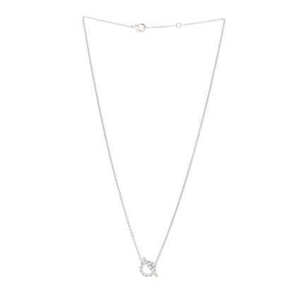 Hermes 18K White Gold Diamond Finesse Pendant Necklace 3 of 5