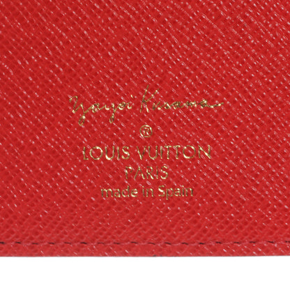 Louis Vuitton Monogram Kusama Town Small Ring Agenda Cover Red 5 of 7