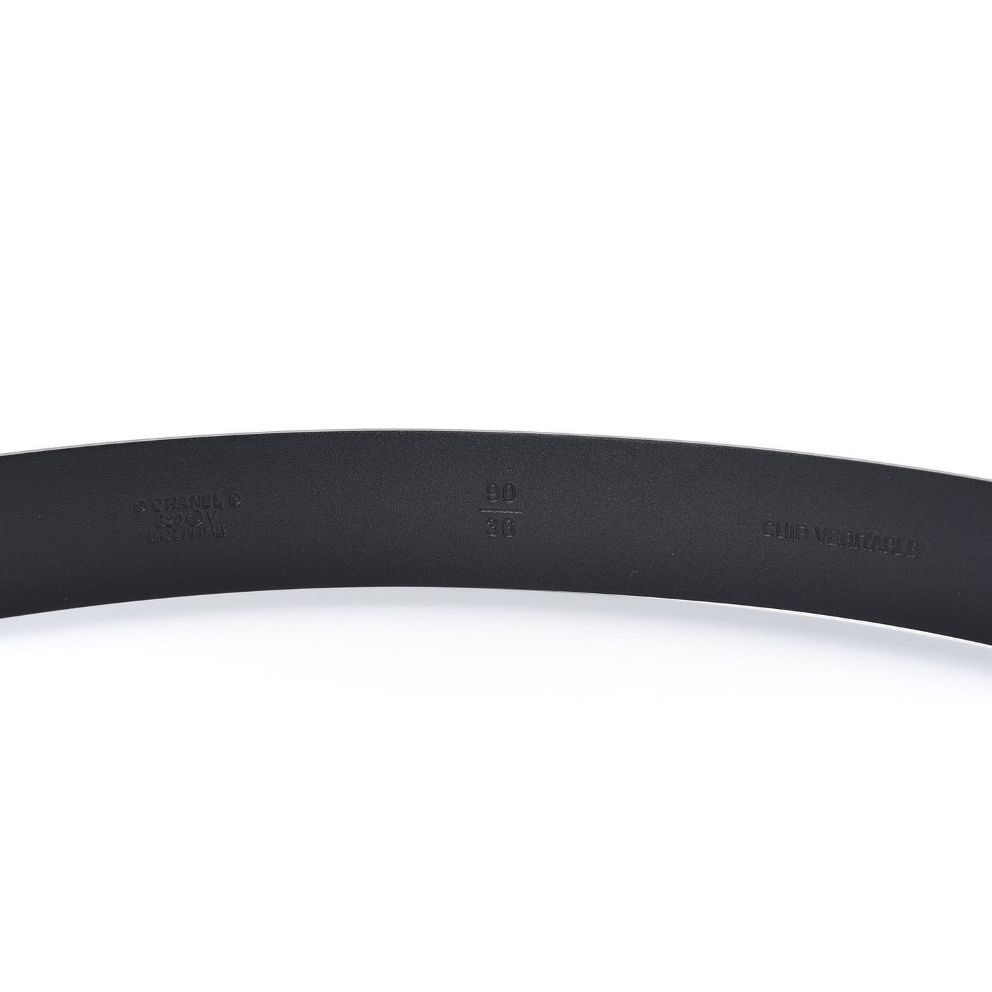Calfskin CC Chain Belt 90 36 Black