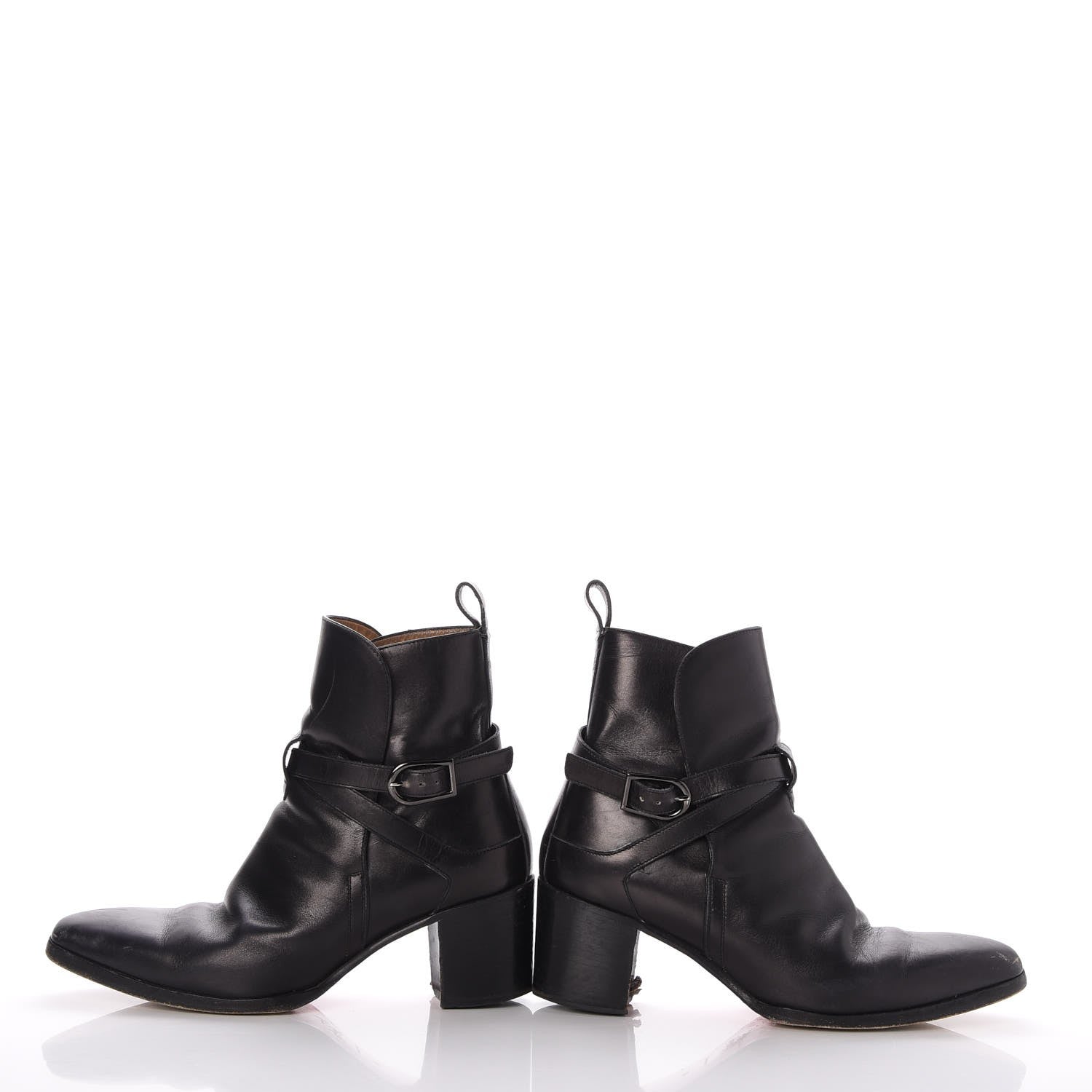 Christian Louboutin Calfskin Buckle Wrap Ankle Boots Booties 41 Black 7 of 11
