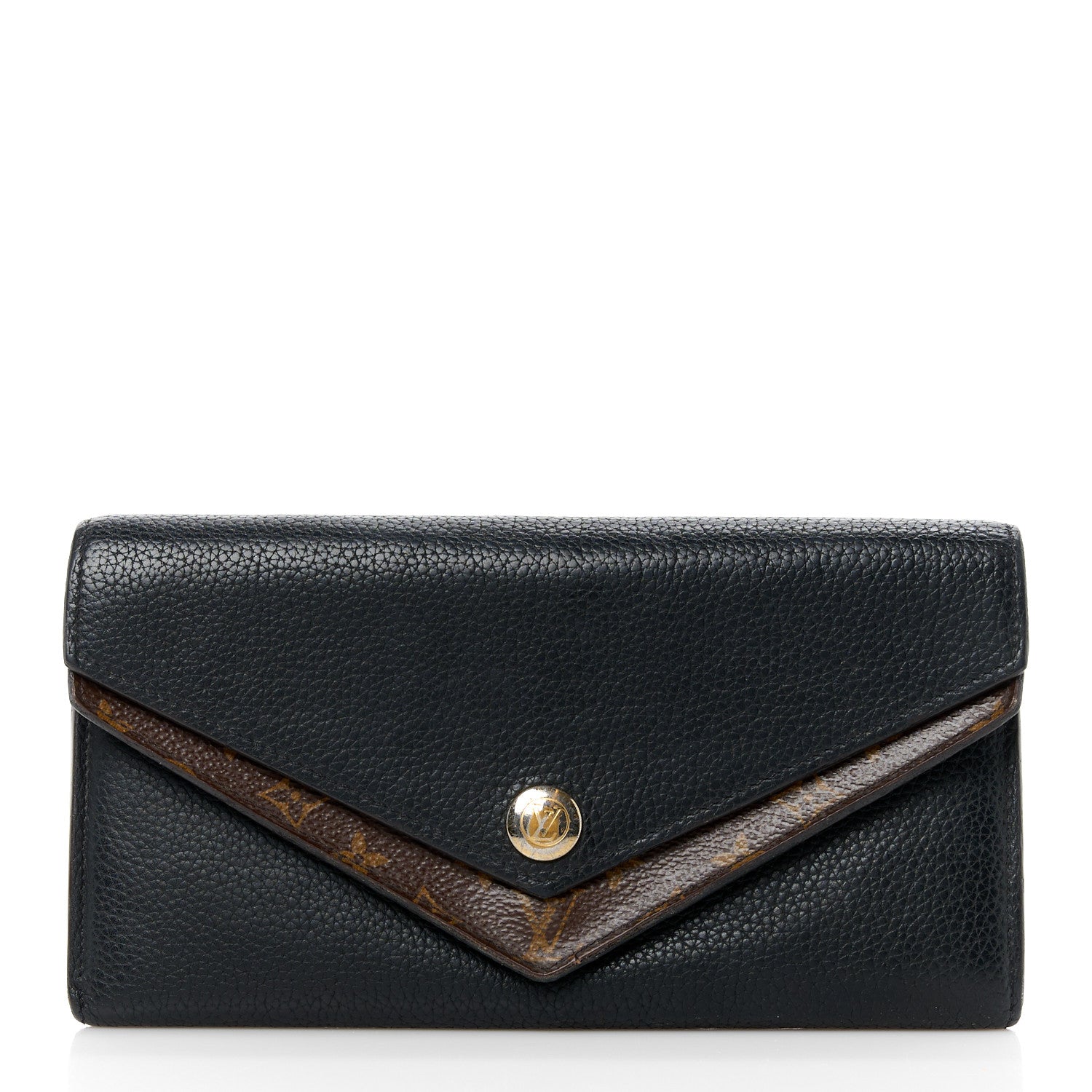 Louis Vuitton Calfskin Double V Wallet Black 1 of 10