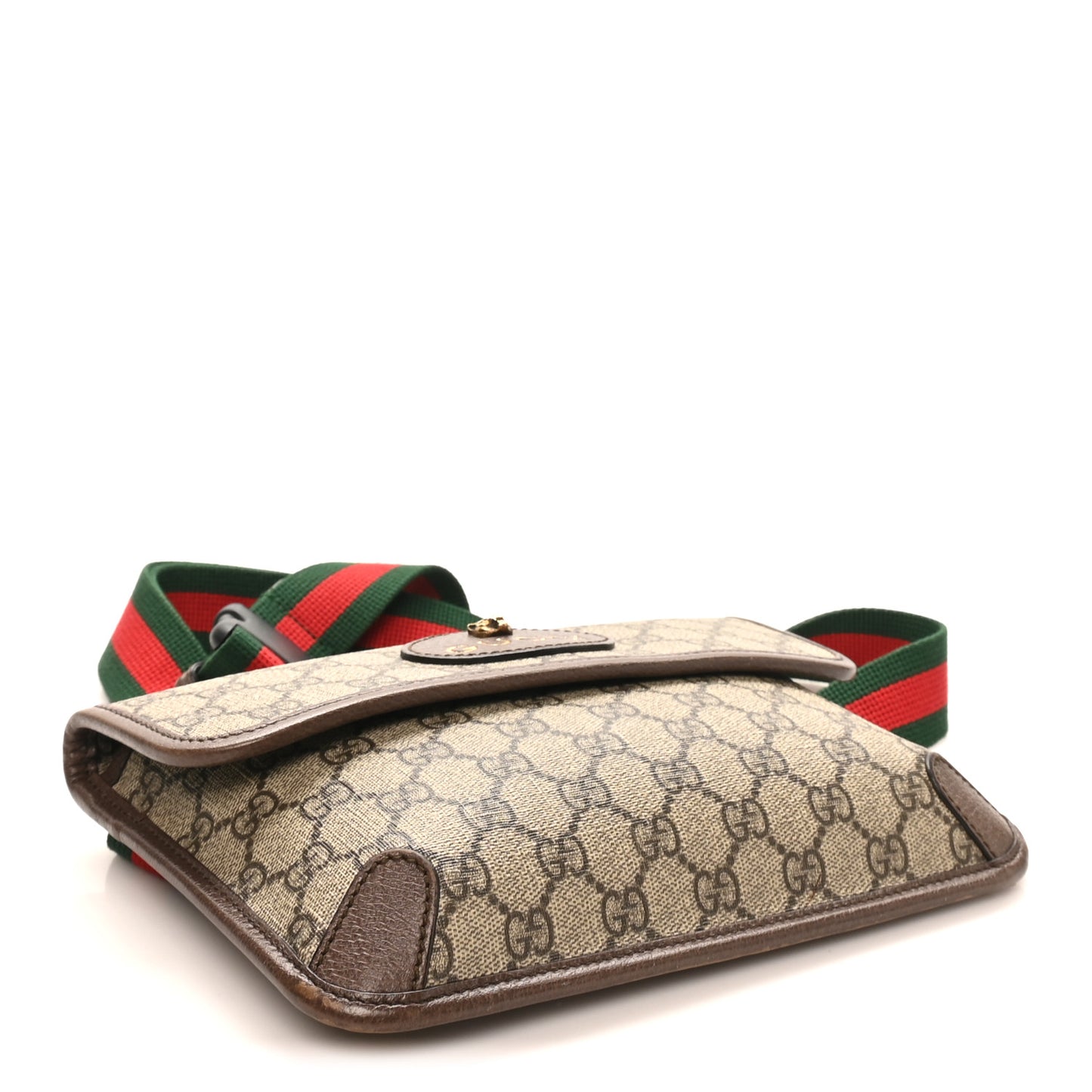 GG Supreme Monogram Neo Vintage Web Belt Bag Brown