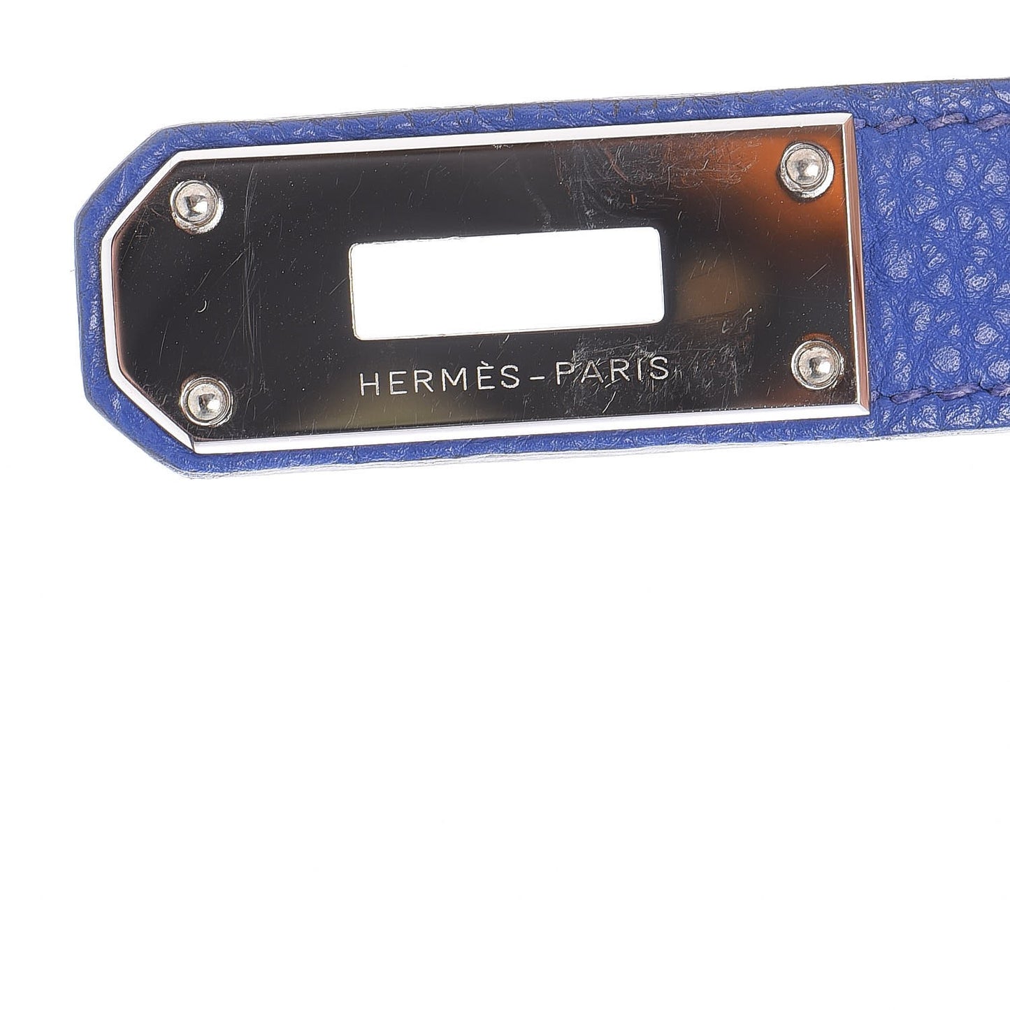 Taurillon Clemence Shoulder Kelly 40 Bleu Electrique