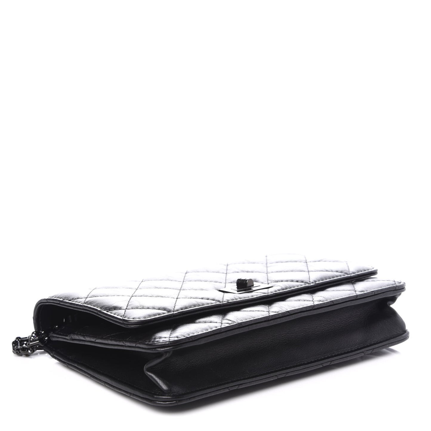 Aged Calfskin Quilted Reissue Wallet On Chain WOC So Black