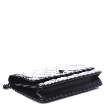 Chanel Aged Calfskin Quilted Reissue Wallet On Chain WOC So Black 4 of 9