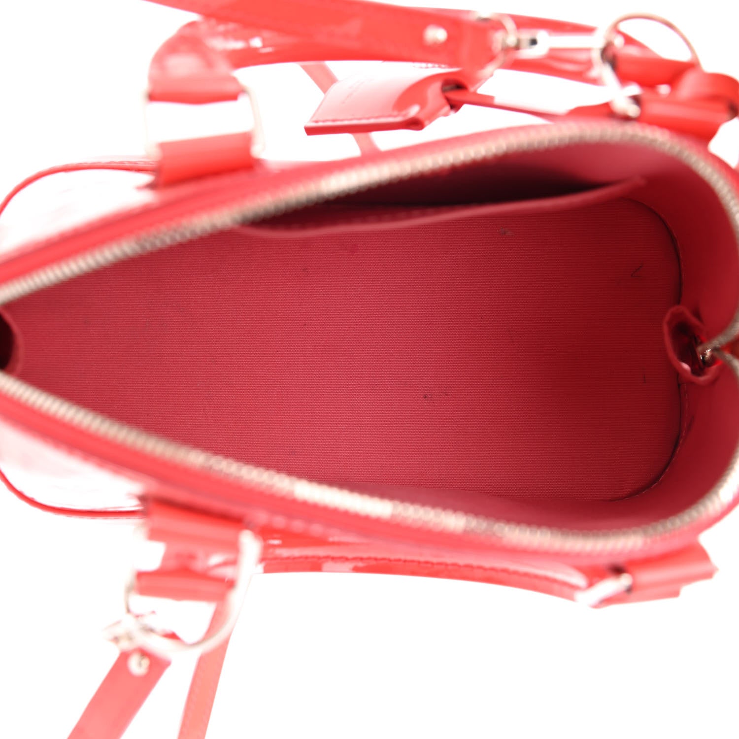 Louis Vuitton Vernis Rayures Alma BB Poppy 5 of 8