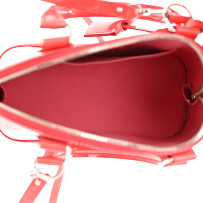 Louis Vuitton Vernis Rayures Alma BB Poppy 5 of 8