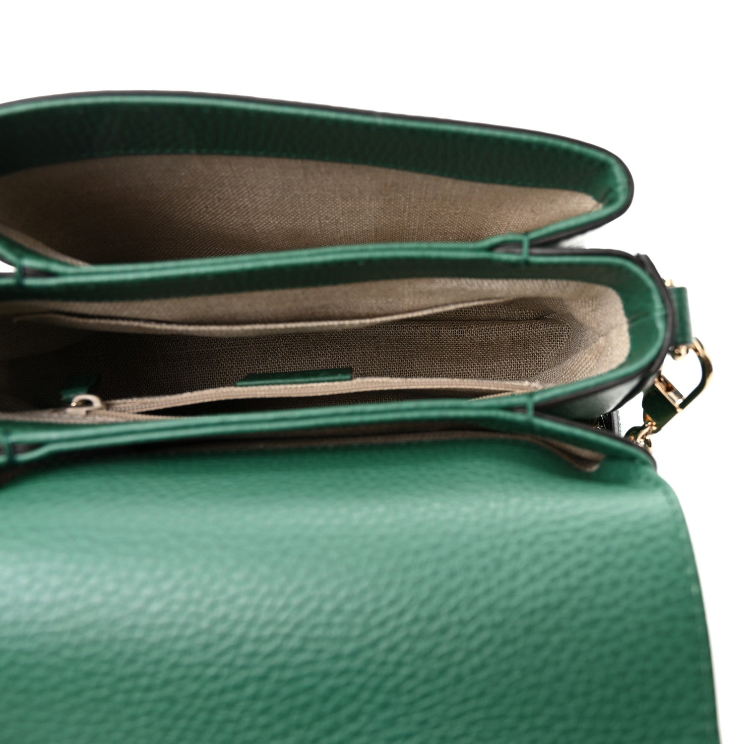 Gucci Dollar Calfskin Interlocking G Crossbody Bag Emerald 5 of 10