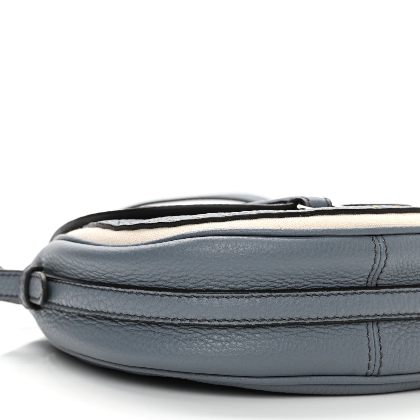 Cuoio Romano Selleria Seville Canvas Round Saddle Bag Nube Grezzo