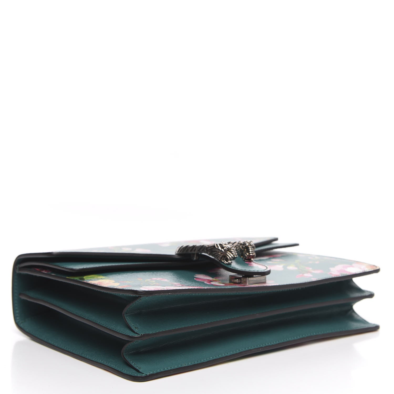 Gucci Calfskin Blooms Print Medium Dionysus Shoulder Bag Bright Emerald Multicolor 4 of 10